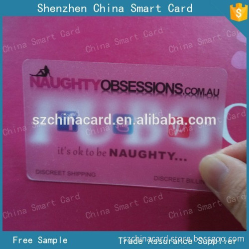 cheap price transparent frosted thin business card
